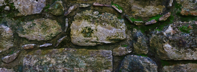 wall brickwork maya ancient city, abstract background old stones archeology wall in mexico