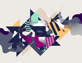 Abstract art geometric shape. Decorative cover design.