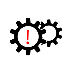 Automatic gearbox warning icon illustration 