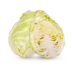 Obraz premium Fresh cabbage in heart shape isolated on white background