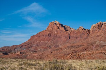 An overlooking landscape view of Glen Canyon National Recreation Area, Arizona