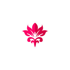Flower Logo With Red Color