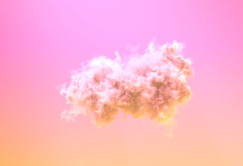 Fototapeta premium single nice huge cloud at sunrise - computer generated nature 3D rendering
