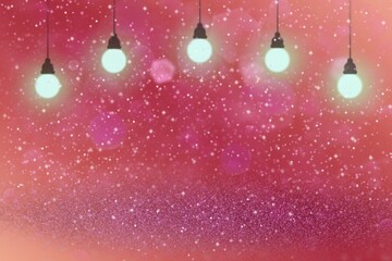 Fototapeta na wymiar beautiful sparkling glitter lights defocused light bulbs bokeh abstract background with sparks fly, festival mockup texture with blank space for your content