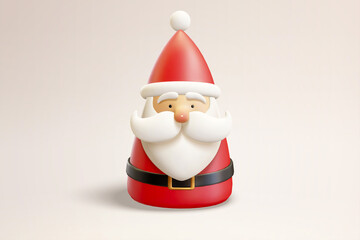 3d cute Santa Claus figurine
