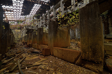 鉱山施設の廃墟