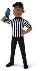 Fun 3D Illustration of an american Referee