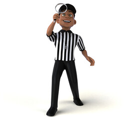 Fun 3D Illustration of an american Referee