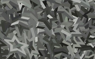 Dark Gray vector background with triangles.