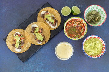 Mexican tacos Served and ready to eat.