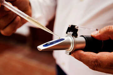 hand with syringe