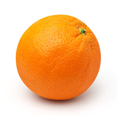 Orange fruit isolated on the white background, cut out.