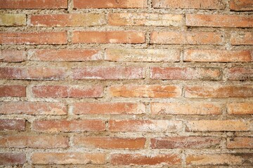 Old brick wall closeup