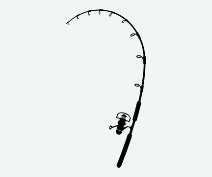 recommend clip art: Fishing rod Printable Vector Illustration. Bass fish with rod club emblem. Fishing theme vector illustration. Fishing Clipart, Fishing rod Symbol, icon