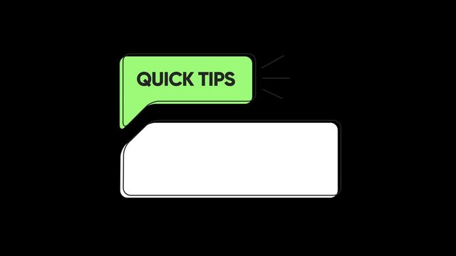 Quick tips animated title