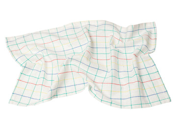 White napkin isolated on white background.