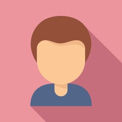 Kid programming icon flat vector. School computer education