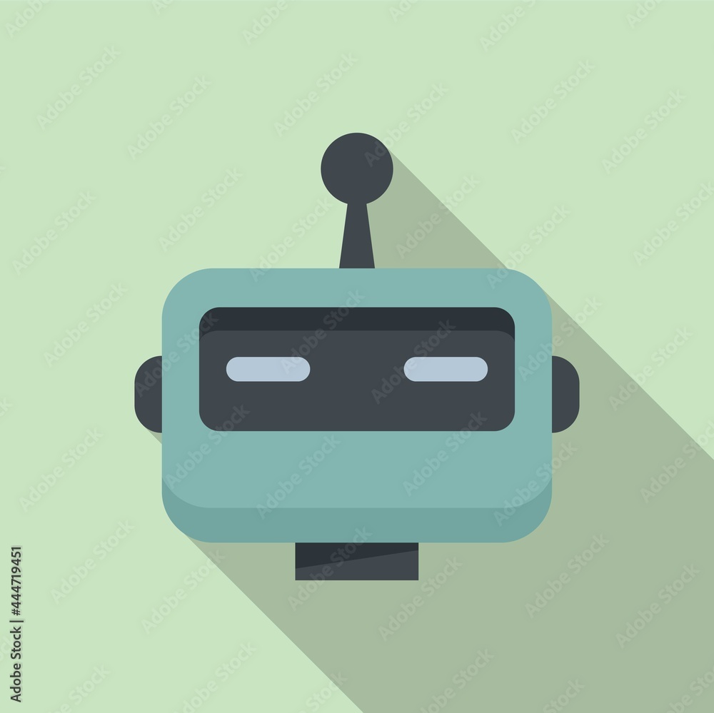 Canvas Prints Chatbot icon flat vector. Digital robot