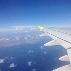 Fototapeta premium aerial views from moving plane