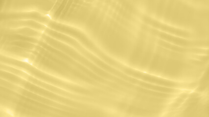 Subtle yellow texture of light-shadow pattern of sunlight reflection from rippled water surface. Beautiful natural pattern with 3D feeling. 
