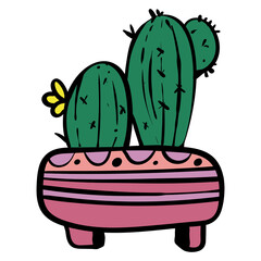 Cactus Prickly Green Vector clip art illustration