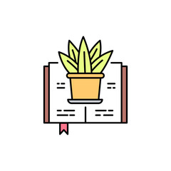 Botany line icon. Isolated vector element.
