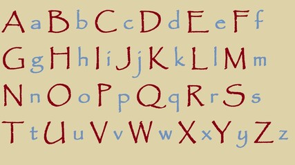 Alphabets of the English letter in Capitals and Small