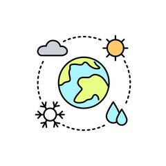 Meteorology line icon. Isolated vector element.