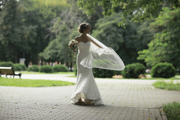 Obraz premium Bride at a wedding