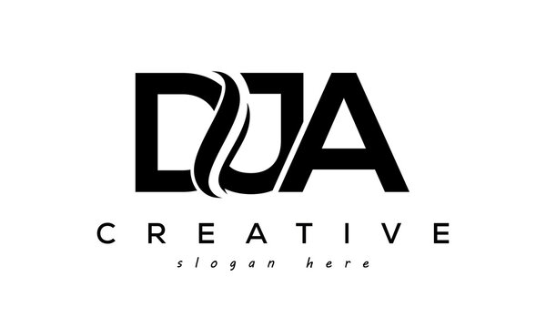  Letter DJA creative logo design vecto
