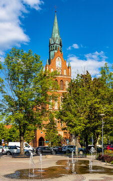 XIX Century Holiest Heart Of Jesus Neo-gothic Church Of Canons Regular Of The Lateran At Wojska Polskiego Street In Elk Town In Masuria Region Of Poland