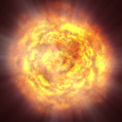 fire ball explosion in space