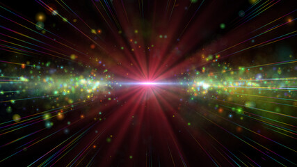 Fototapeta na wymiar Star explosion in a galaxy of an nebula