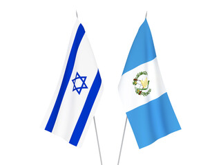 Republic of Guatemala and Israel flags