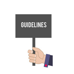 labeled Guidelines illustration on white