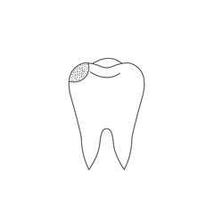 Cavity icon, design element  illustration 