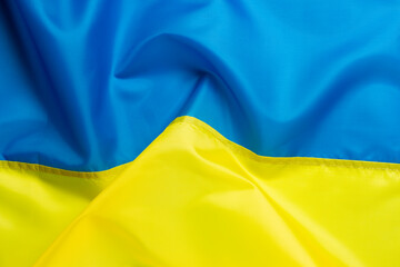 Textured flag of Ukraine in honor of Independence Day