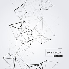 Network pattern technology and biology and chemistry design. Molecule and communication connect background