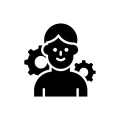 Customization vector solid icon. EPS 10 file marketing and advertising symbol