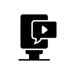 Advertising Stand vector solid icon. EPS 10 file marketing and advertising symbol