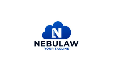 Letter n cloud law logo symbol sign