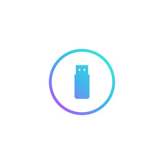 flash drive icon. Vector illustration for graphic design, Web, UI, app.
