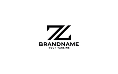 Letter JZ ZZ initial j z sign logo design