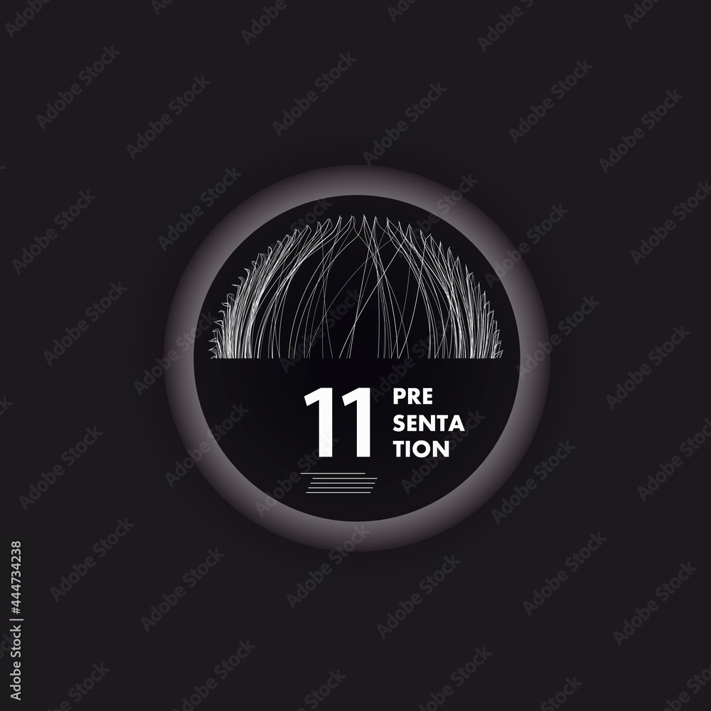 Poster graphic wave power circle frame. abstract vector background, round futuristic wavy. circle shape. wa