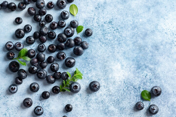 Fresh blueberry background. Texture blueberry berries close up