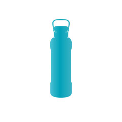 Art & Illustration blue drinking water bottle illustration on white background