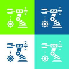 Assembly Flat four color minimal icon set