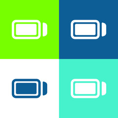 Battery Full Flat four color minimal icon set