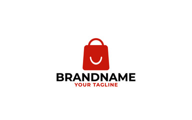 Smile letter i or letter j shopping bag sign symbol logo