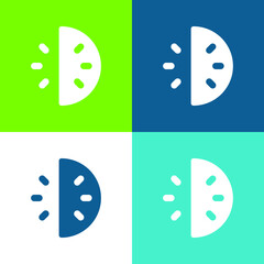 30 Minutes Flat four color minimal icon set